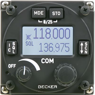 Becker Avionics and Electronics VHF AM Transceiver VOX Intercom System P/N 0636.339-910