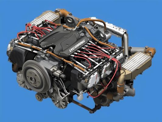 Fuel Injected IE2 Diesel Aircraft Engine Lycoming Airplane Piston Engine